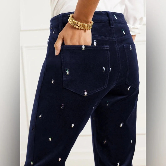 Talbots VELVETEEN STRAIGHT LEG PANTS - EMBROIDERED PENGUINS Plus Size 16 - Picture 10 of 10